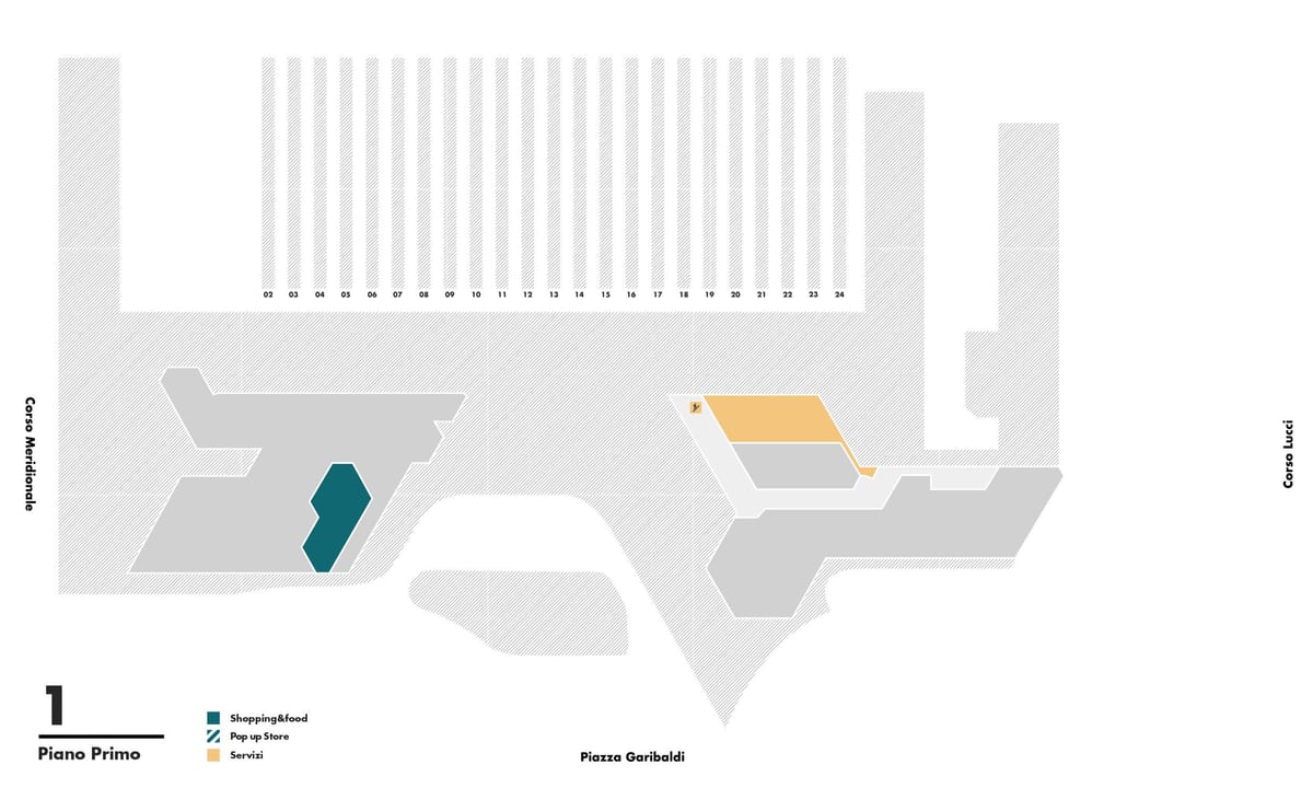 नपोली centrale स्टेशन का नक्शा